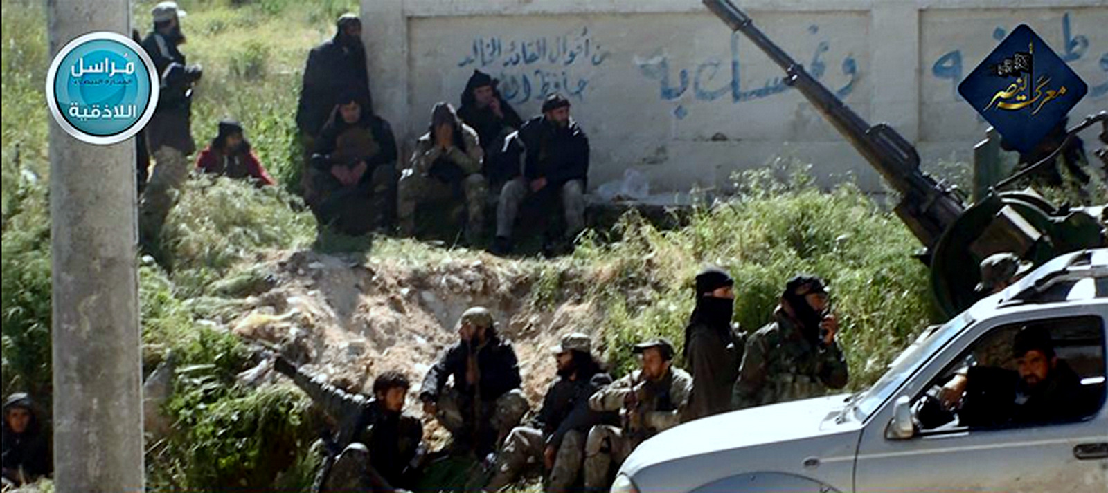 Fighters from Nusra Front,. Al-Qaida’s branch in Syria, in the town of Jisr al-Shughour, Idlib province.