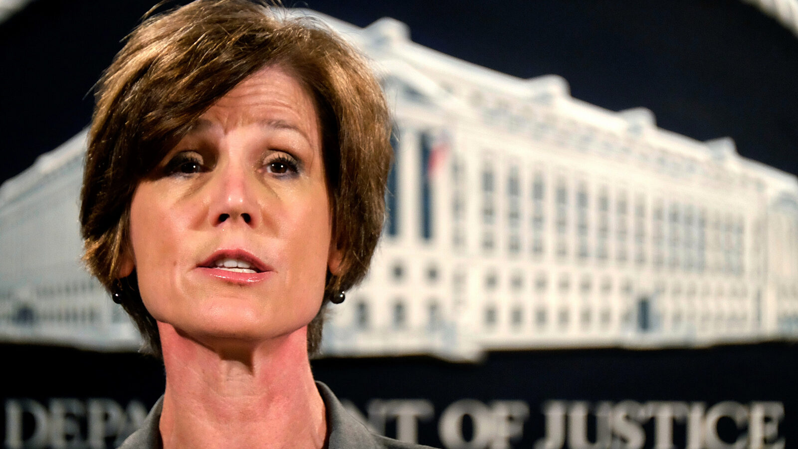 Deputy Attorney General Sally Yates speaks during a news conference at the Justice Department in Washington. The Justice Department says it’s phasing out its relationships with private prisons after a recent audit found the private facilities have more safety and security problems than ones run by the government.