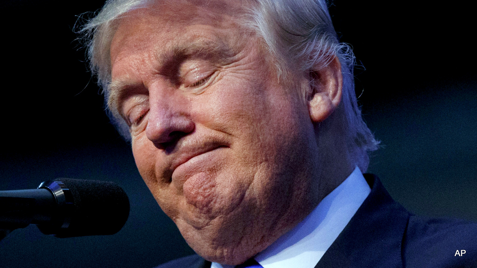 Republican presidential candidate Donald Trump speaks during a campaign rally in Sunrise, Fla.