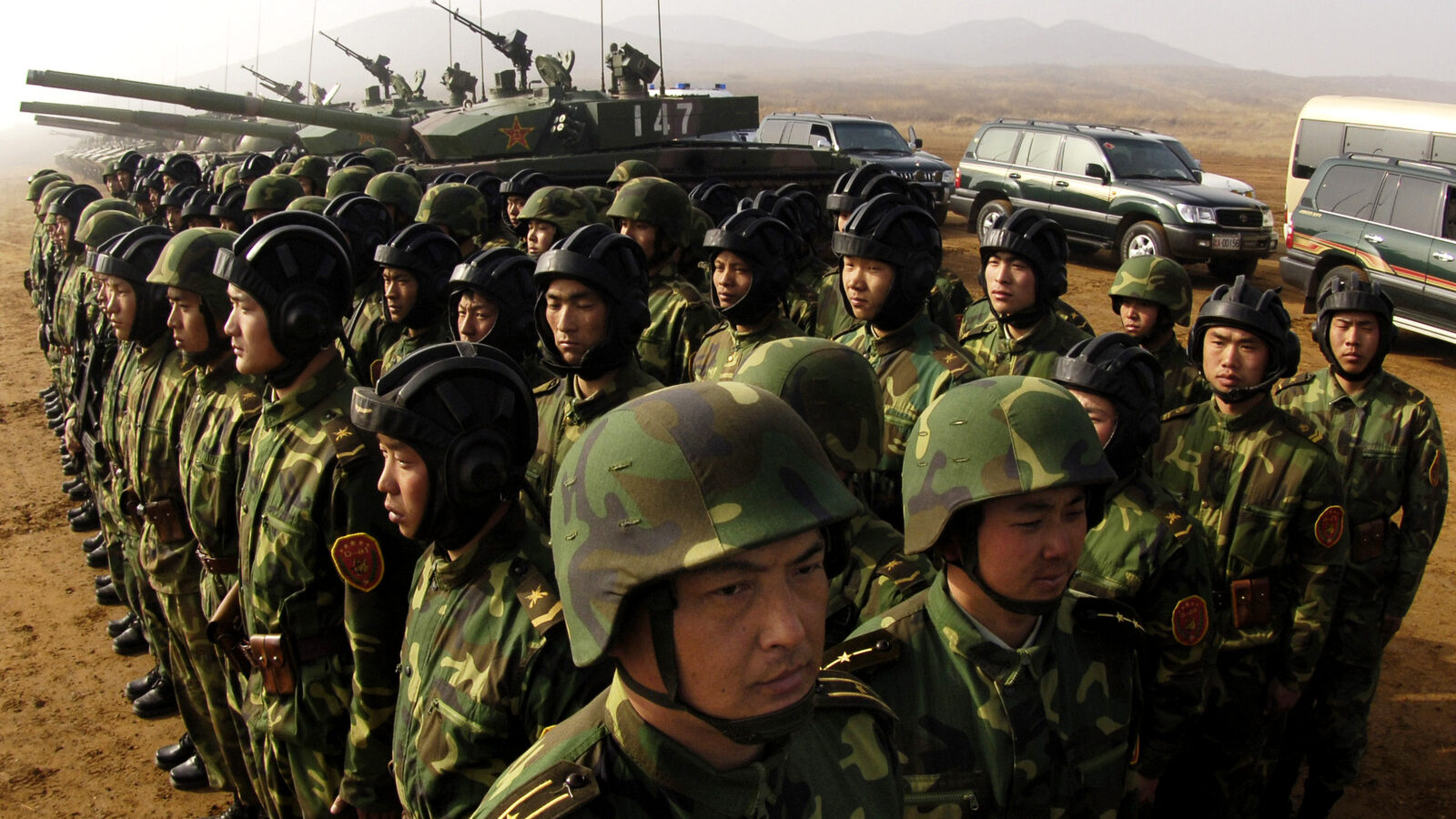 Soldiers with the People's Liberation Army at Shenyang training base in China, March 24, 2007. DoD photo by Staff Sgt. D. Myles Cullen, U.S. Air Force. (Released)