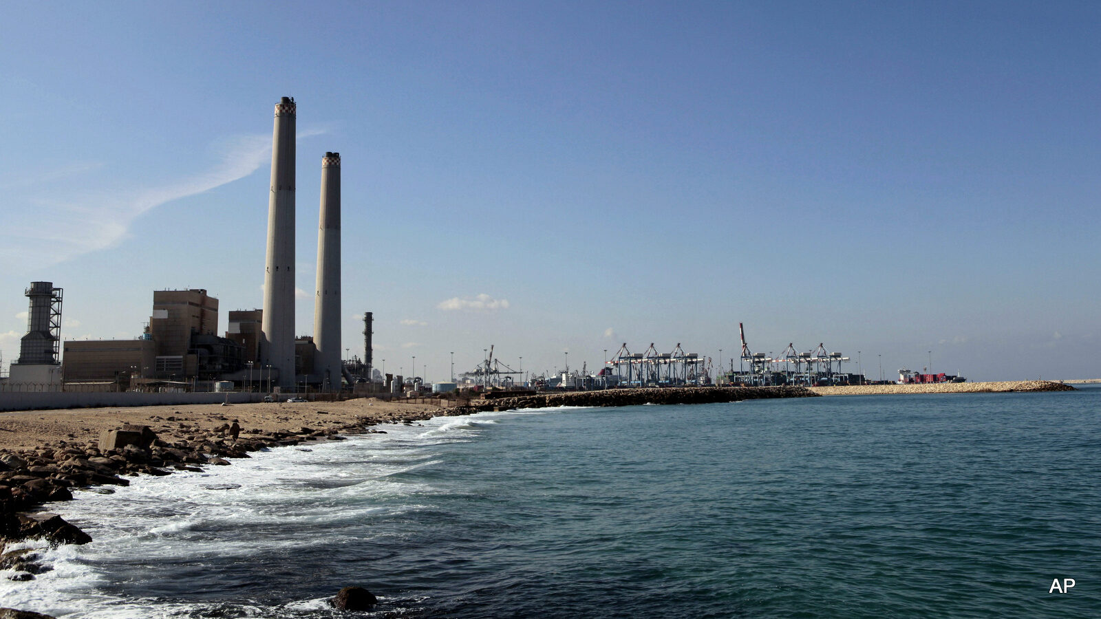 The Eshkol power station, the first in Israel to produce electricity from natural gas, in the coastal city of Ashdod, southern Israel.