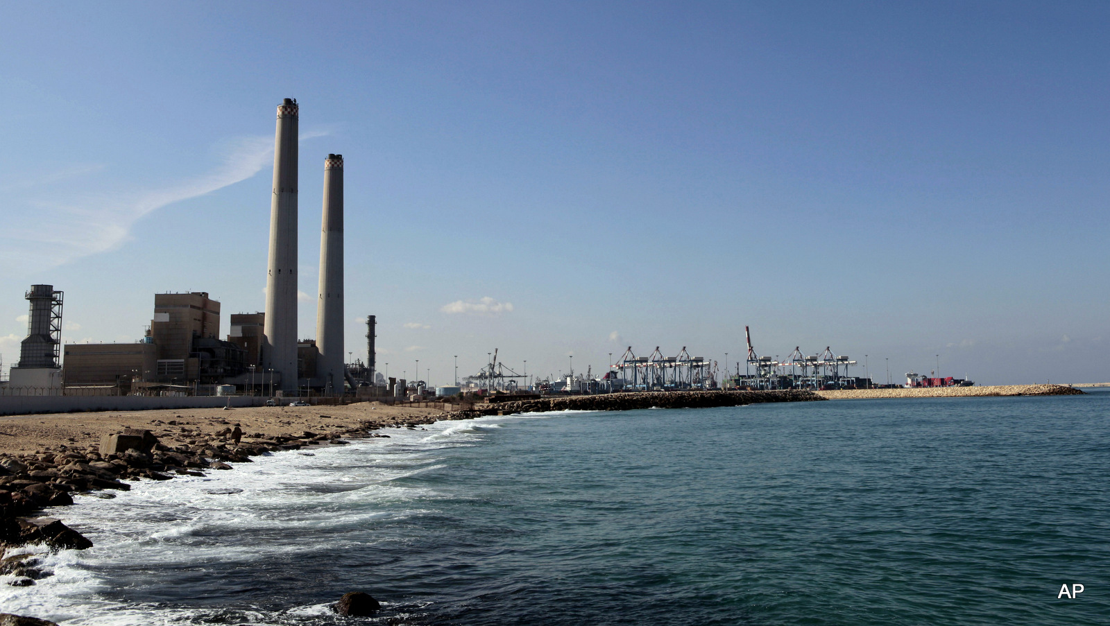 The Eshkol power station, the first in Israel to produce electricity from natural gas, in the coastal city of Ashdod, southern Israel.
