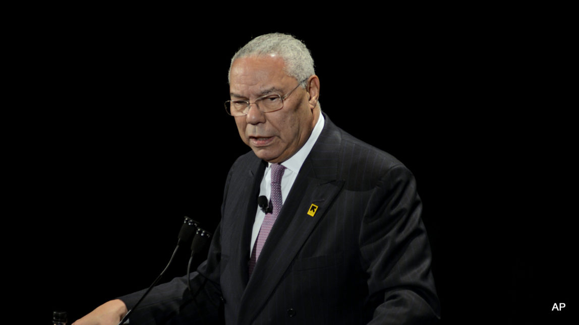 Former Secretary of State Colin Powell speaks in New York. In a leaked 2015 email exchange, former Secretary of State Colin Powell discussed Israel’s nuclear weapons with a friend, saying the country has 200 warheads.