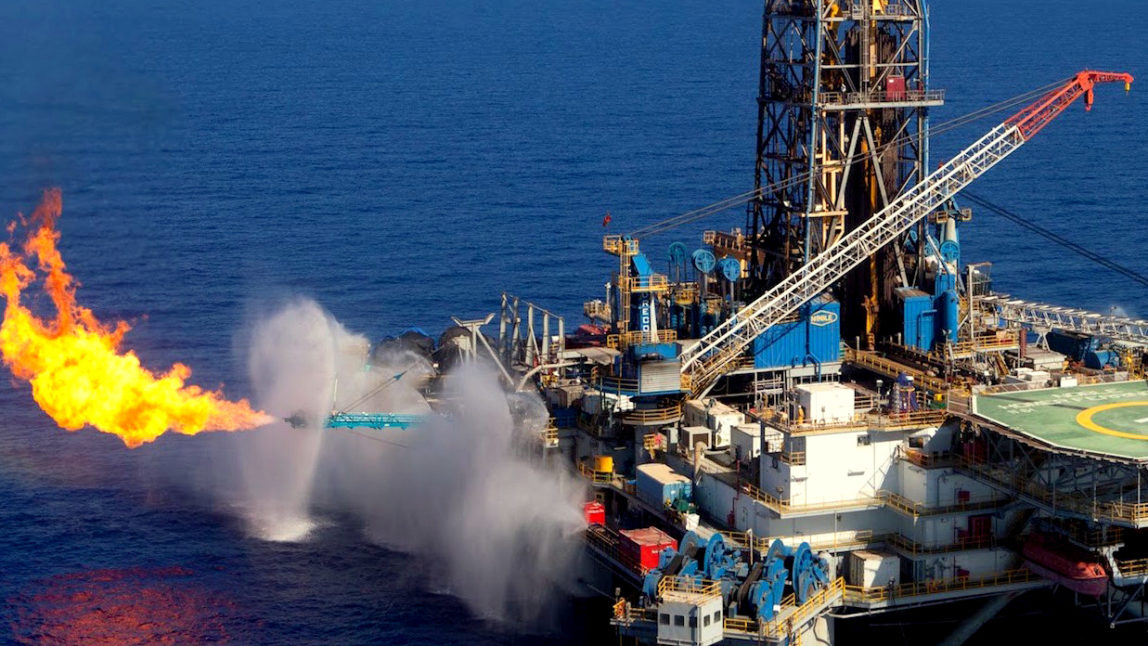 The Leviathan offshore gas field off the coast of Israel.