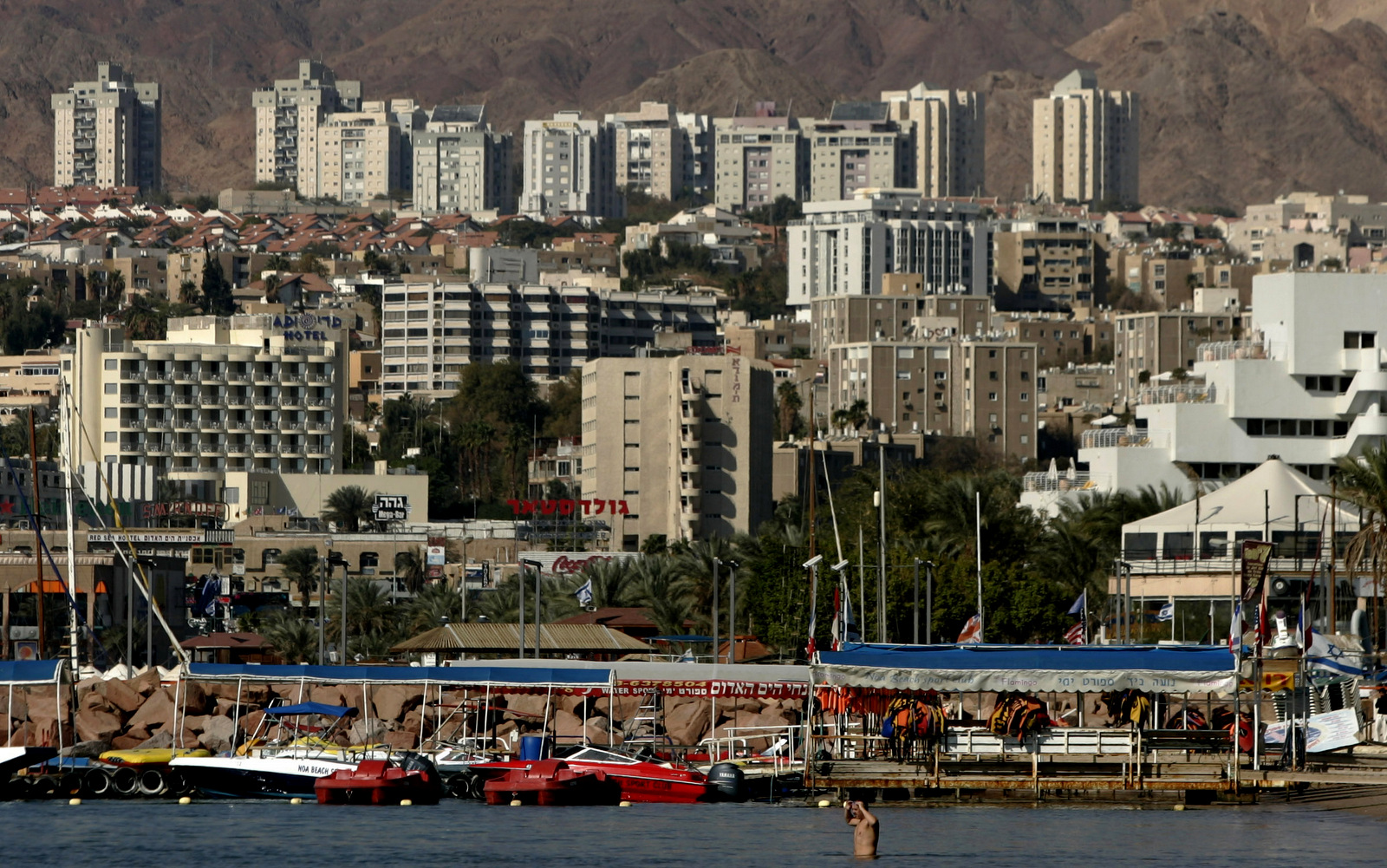 The Red Sea resort city of Eilat is seen, in southern Israel, where Julie Pearson's family has traveled multiple times seeking answers in their daughter's death.