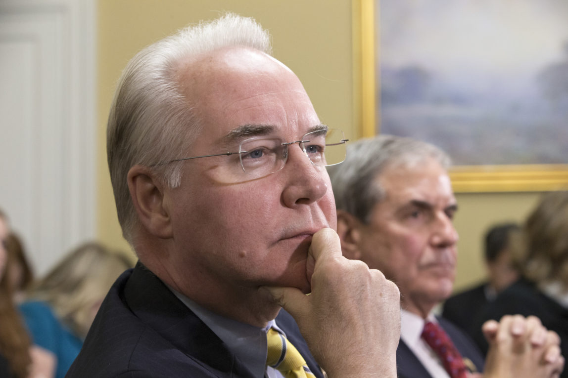 Rep. Tom Price, R-Ga., chairman of the House Budget Committee appears before the Rules Committee on Capitol Hill in Washington. Republicans hope that as Trump's choice to run the Department of Health and Human Services, Price will preside over the dismantlement of President Barack Obama's signature health care law. (AP Photo/J. Scott Applewhite, File)