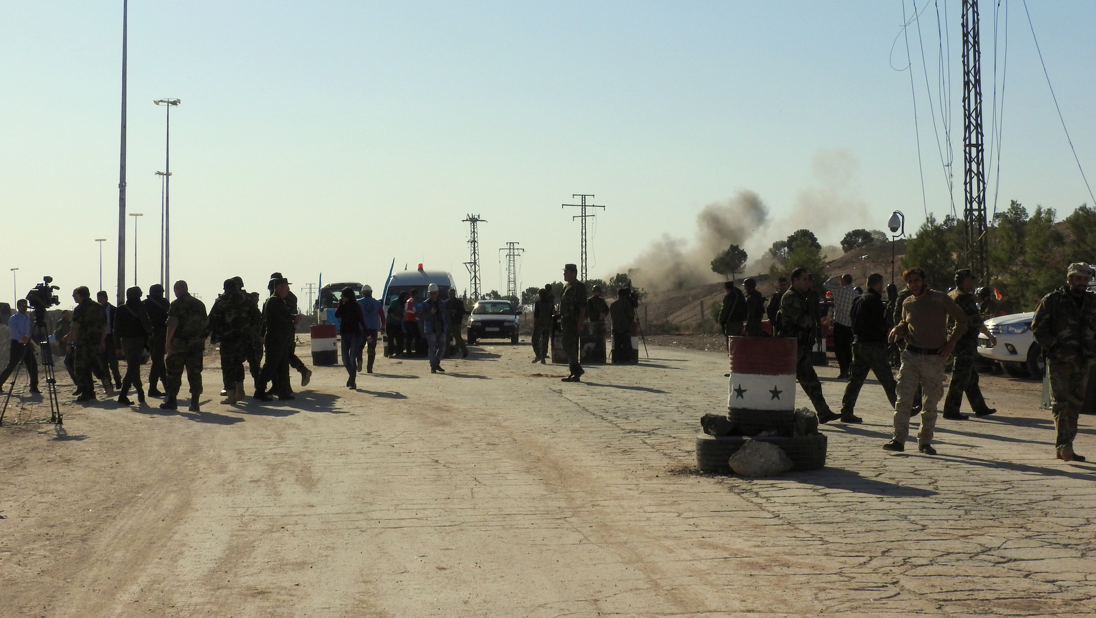 Less than 100 metres away, the second of two mortars fired by terrorist factions less than 1 km from Castello Road on Nov. 4. The road and humanitarian corridor were targeted at least six times that day by terrorist factions. Nov. 4, 2016. (Photo: Eva Bartlett)
