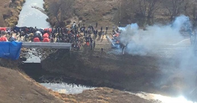 Hundreds of Armed Police Descend On Water Protectors Trying To Reach DAPL Site