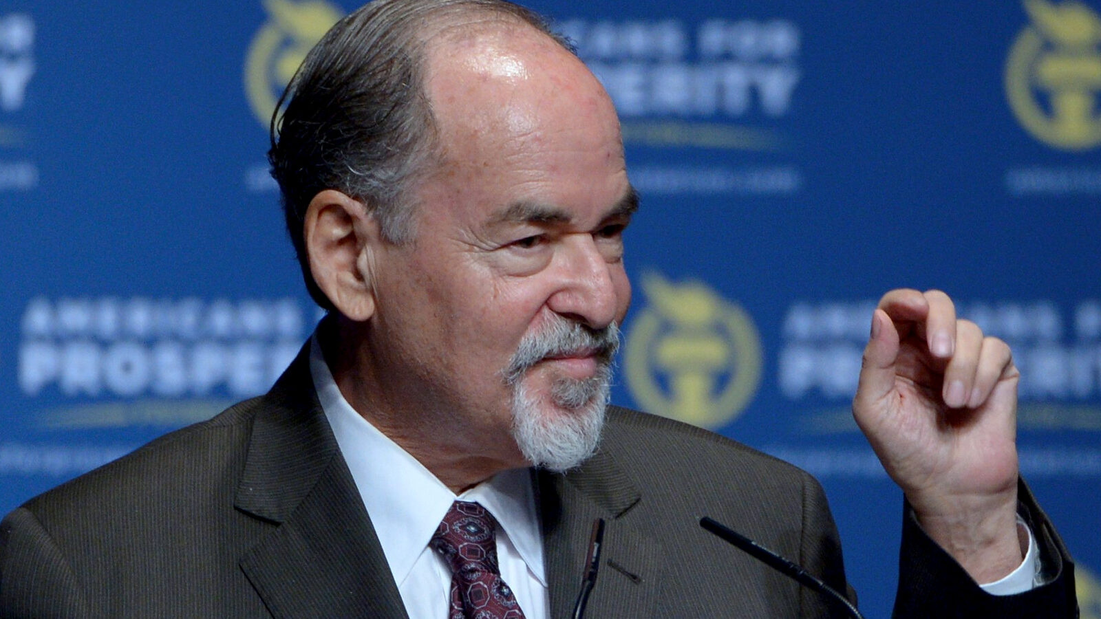 David Horowitz addresses attendees of the Americans for Prosperity Foundation's Defending the American Dream Summit in Orlando, Fla., Friday, Aug. 30, 2013. (AP/Phelan M. Ebenhack)