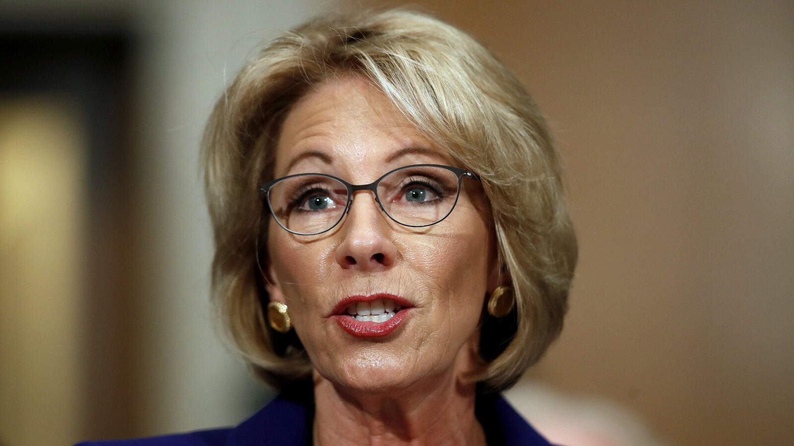 Education Secretary-designate Betsy DeVos testifies on Capitol Hill in Washington, Tuesday, Jan. 17, 2017, at her confirmation hearing before the Senate Health, Education, Labor and Pensions Committee. (AP/Carolyn Kaster)