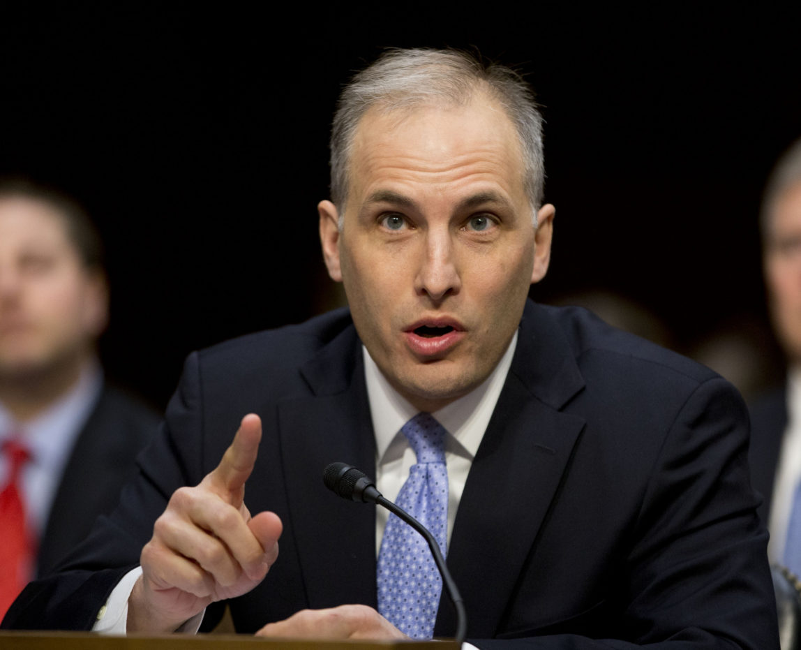 National Counterterrorism Center Dir. Matthew Olsen testifies before the Senate Intelligence Committee hearing on Capitol Hill in Washington, Wednesday, Jan. 29, 2014. (AP/Pablo Martinez Monsivais)