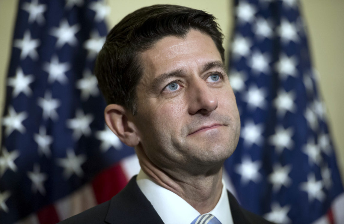 House Speaker Paul Ryan of Wis. speaks during a news conference on Capitol Hill in Washington. (AP/Cliff Owen)