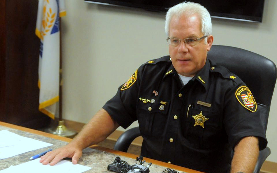 Sheriff Phil Plummer, pictured during a press conference, has so far declined to comment on the allegations in the lawsuit.