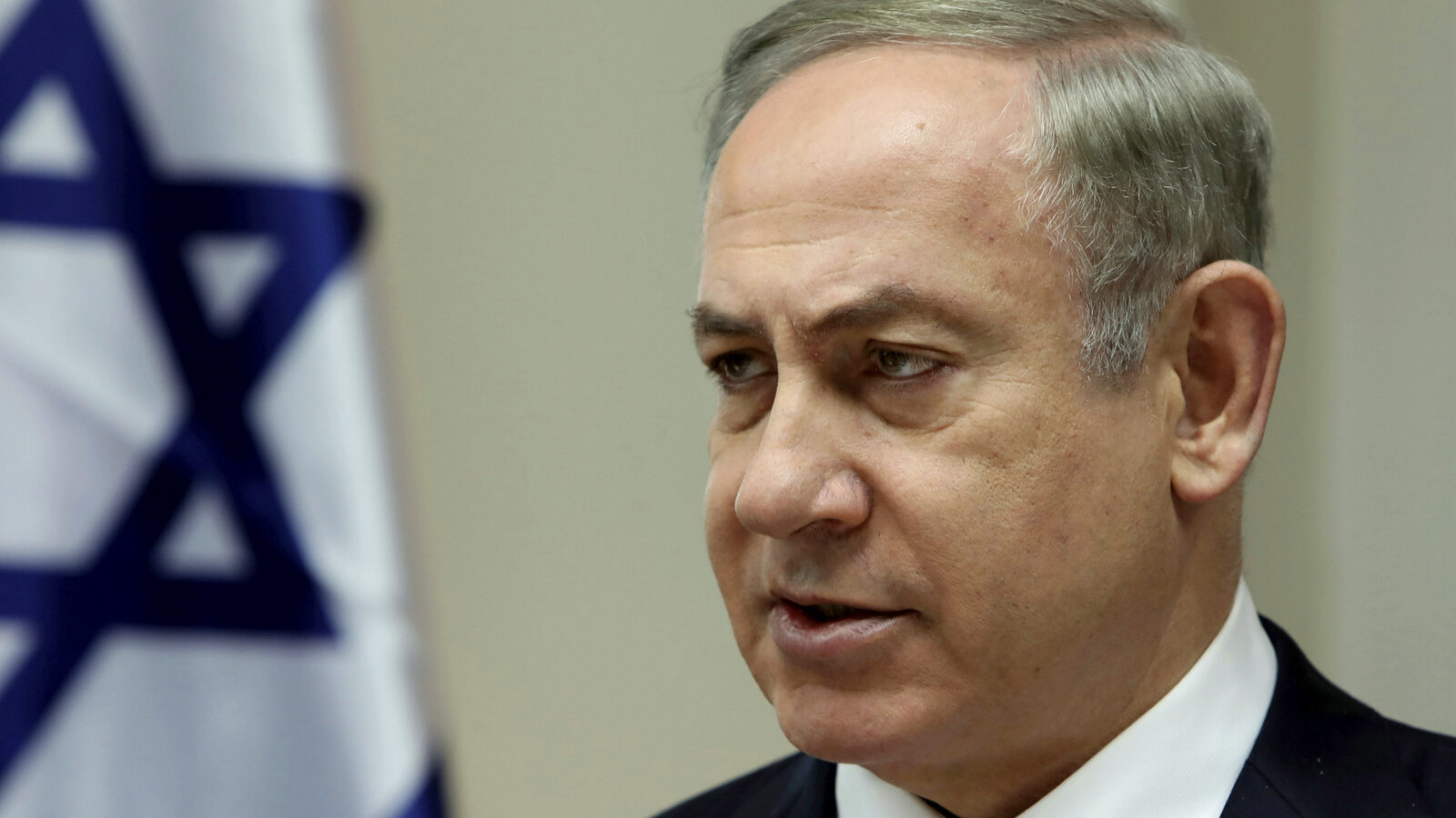 Israeli Prime Minister Benjamin Netanyahu chairs the weekly cabinet meeting in Jerusalem. (Gali Tibbon/AP)