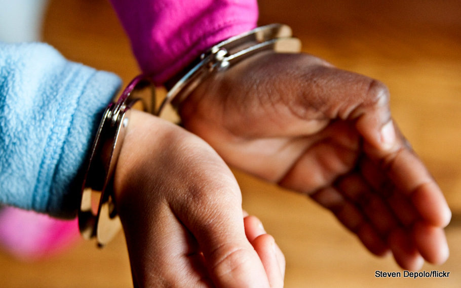 School student handcuffed jail prison youth education