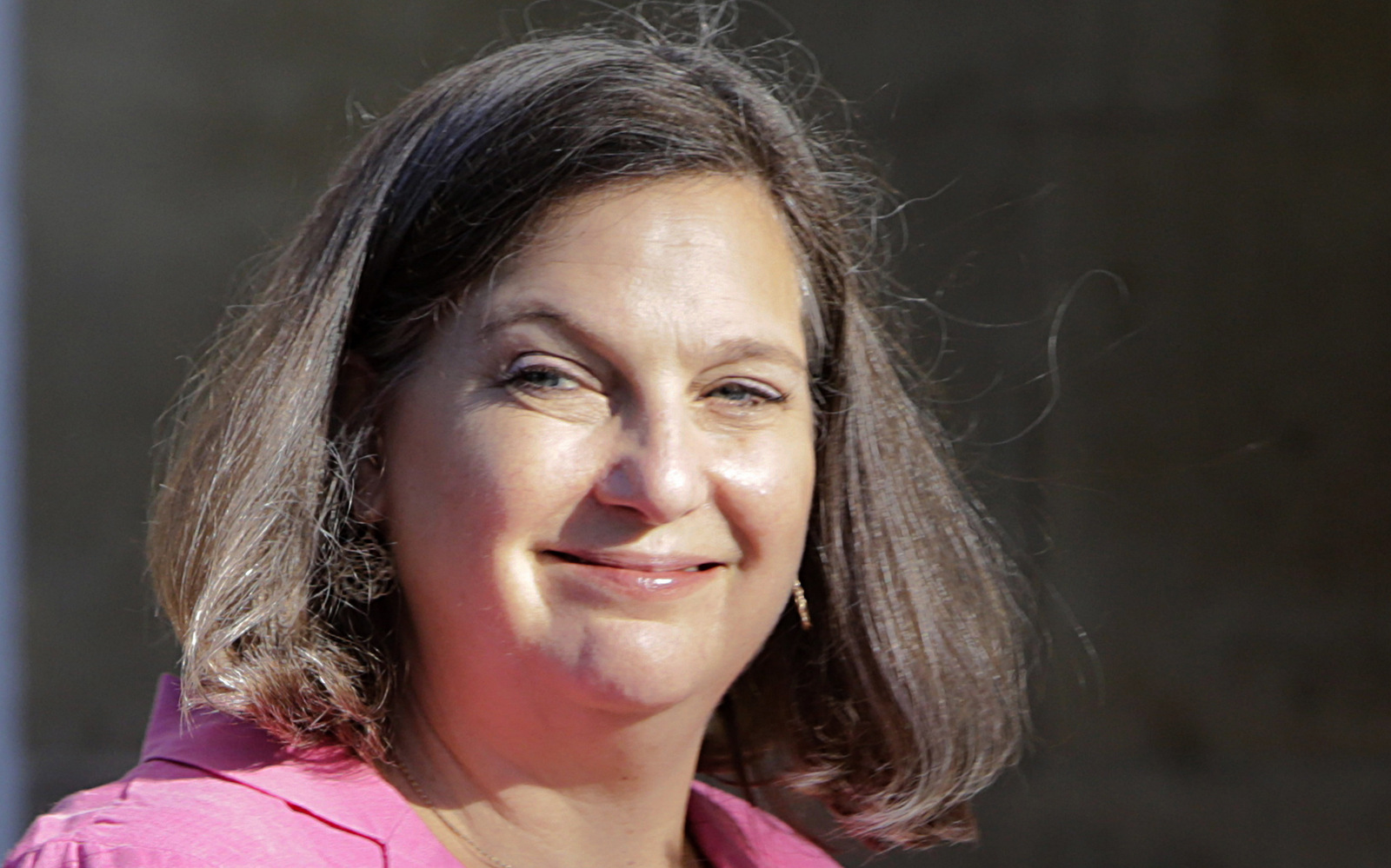 Victoria Nuland arrives for a meeting with Cypriot President Nicos Anastasiades at the Presidential palace in capital Nicosia. (AP/Petros Karadjias)