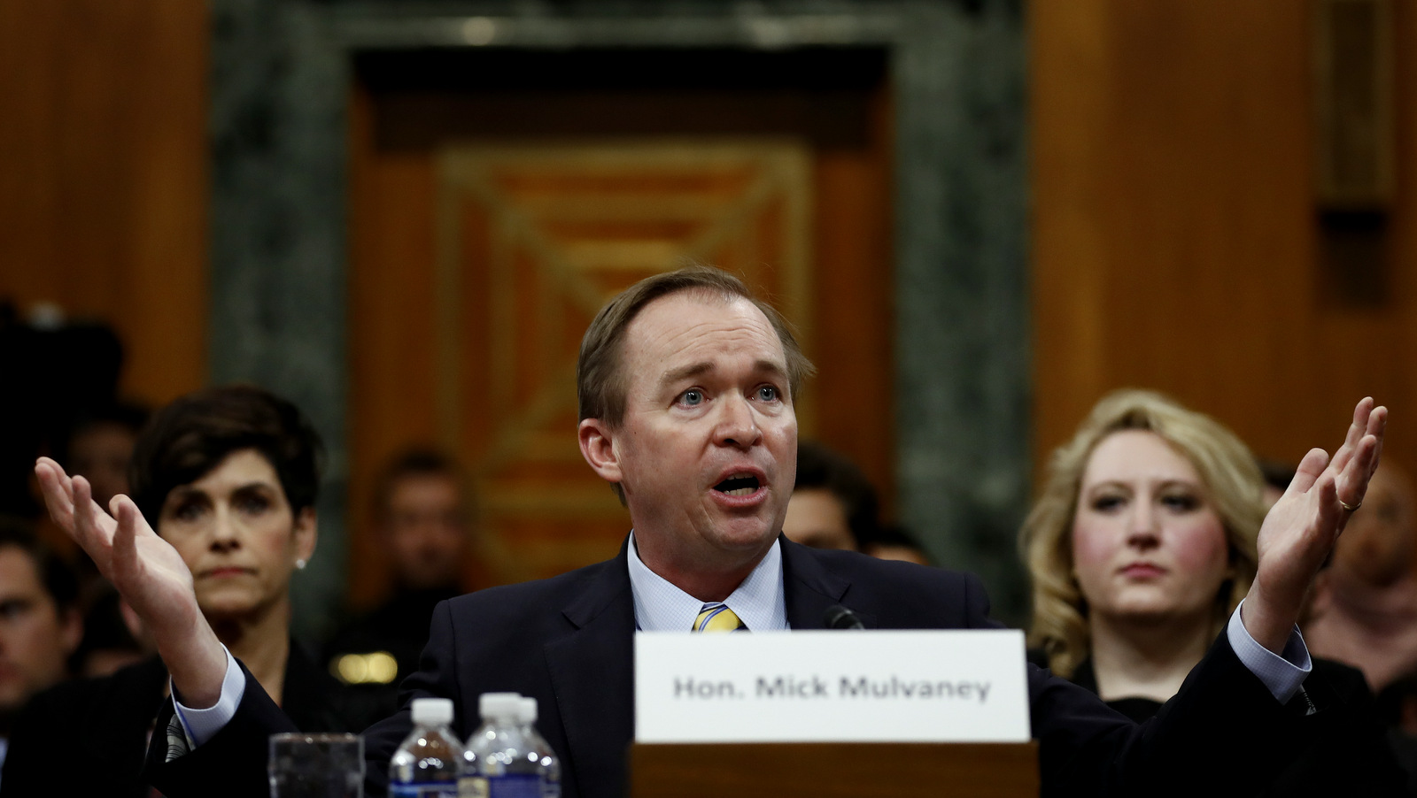 Trump's Budget Director-designate Rep. Mick Mulvaney, R-S.C., testifies on Capitol Hill in Washington, Tuesday, Jan. 24, 2017, at his confirmation hearing before the Senate Budget Committee. (AP/Carolyn Kaster)