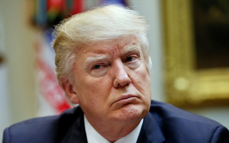 Donald Trump listens during a meeting in the Roosevelt Room of the White House in Washington. (AP/Pablo Martinez Monsivais)