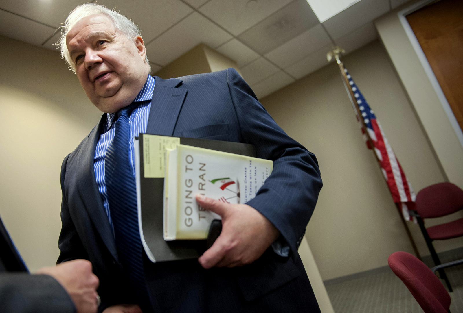 Russia's ambassador to the U.S. Sergey Kislyak, speaks with reporters in Washington, Sept. 6, 2013. (AP/Cliff Owen)