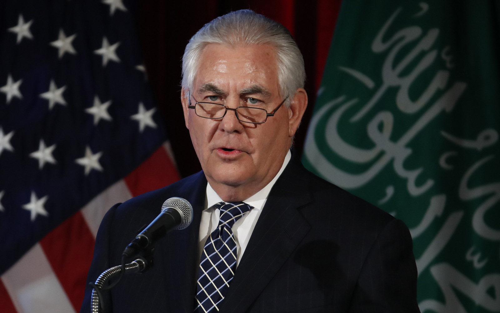 Secretary of State Rex Tillerson speaks at the U.S.-Saudi Arabia CEO Summit, Wednesday, April 19, 2017, at the U.S. Chamber of Commerce in Washington. (AP/Manuel Balce Ceneta)