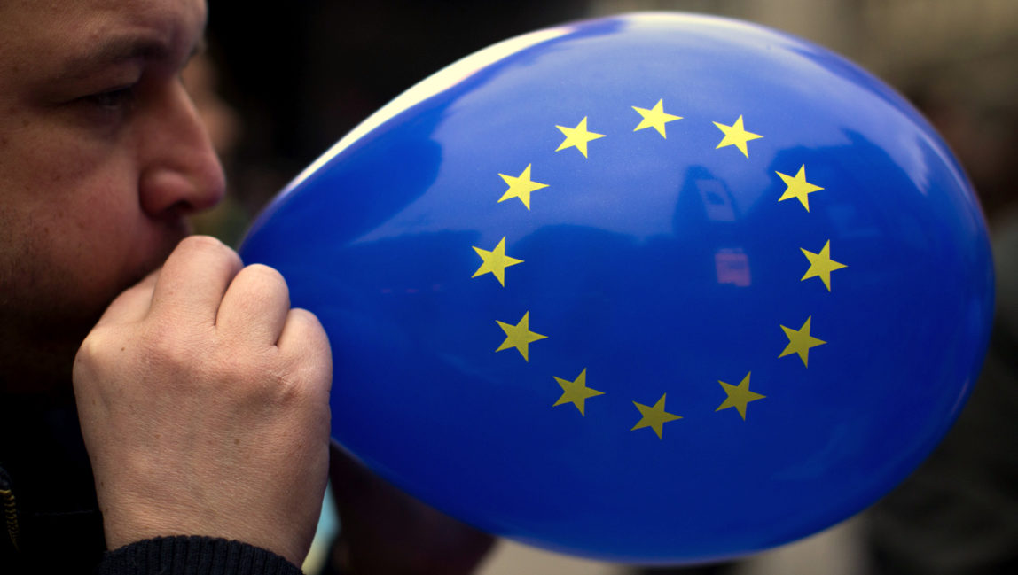 According to award-winning UK economist Roger Bootle, the European Union has grown unsustainable and due to various factors, in about to burst. (AP/Francisco Seco)