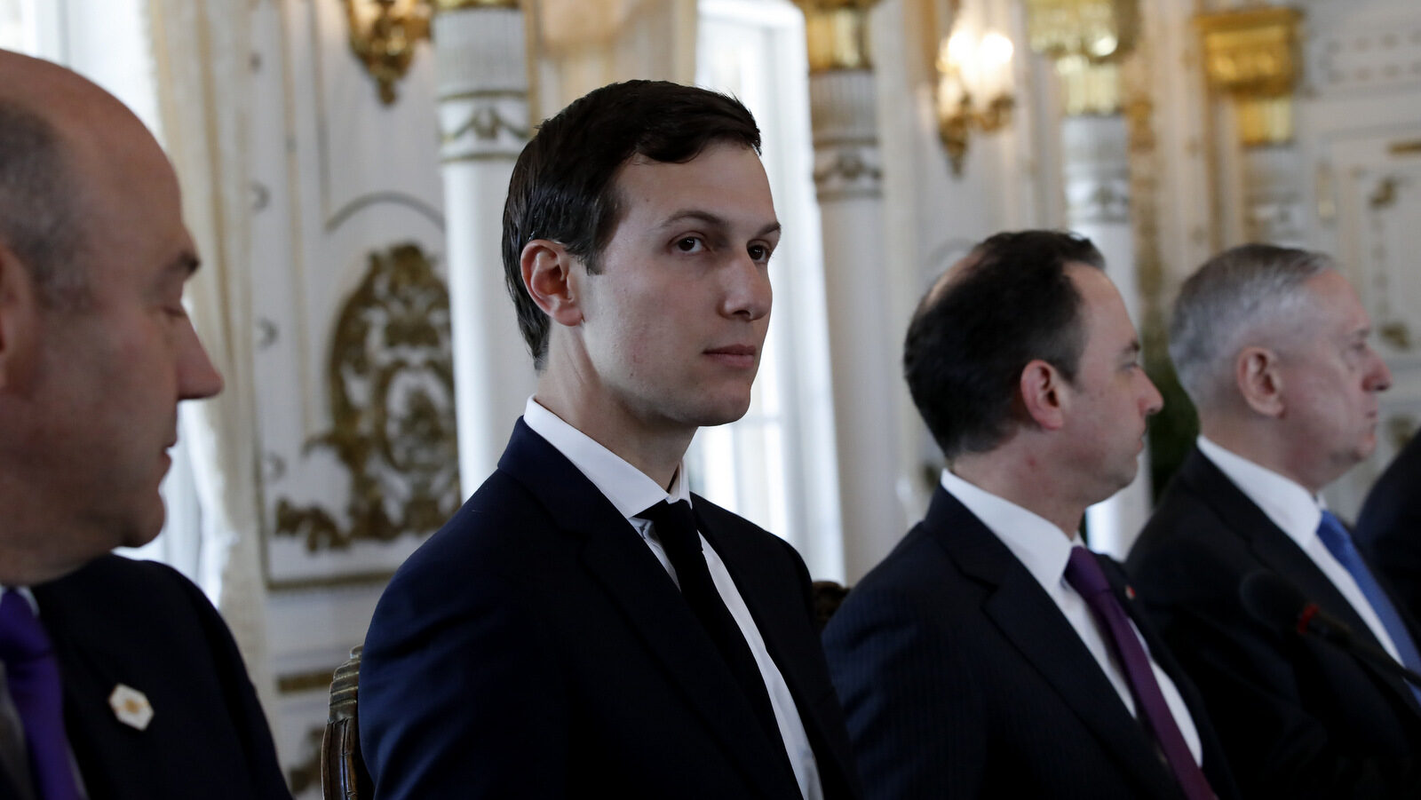White House Senior Adviser Jared Kushner, listen during a bilateral meeting with President Donald Trump and Chinese President Xi Jinping at Mar-a-Lago, Friday, April 7, 2017, in Palm Beach, Fla. (AP/Alex Brandon)