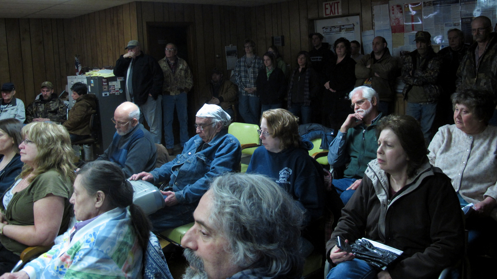 Elk County residents packed the Highland Township supervisors' meeting on Wednesday. (Photo: Katie Colaneri/State Impact PA)
