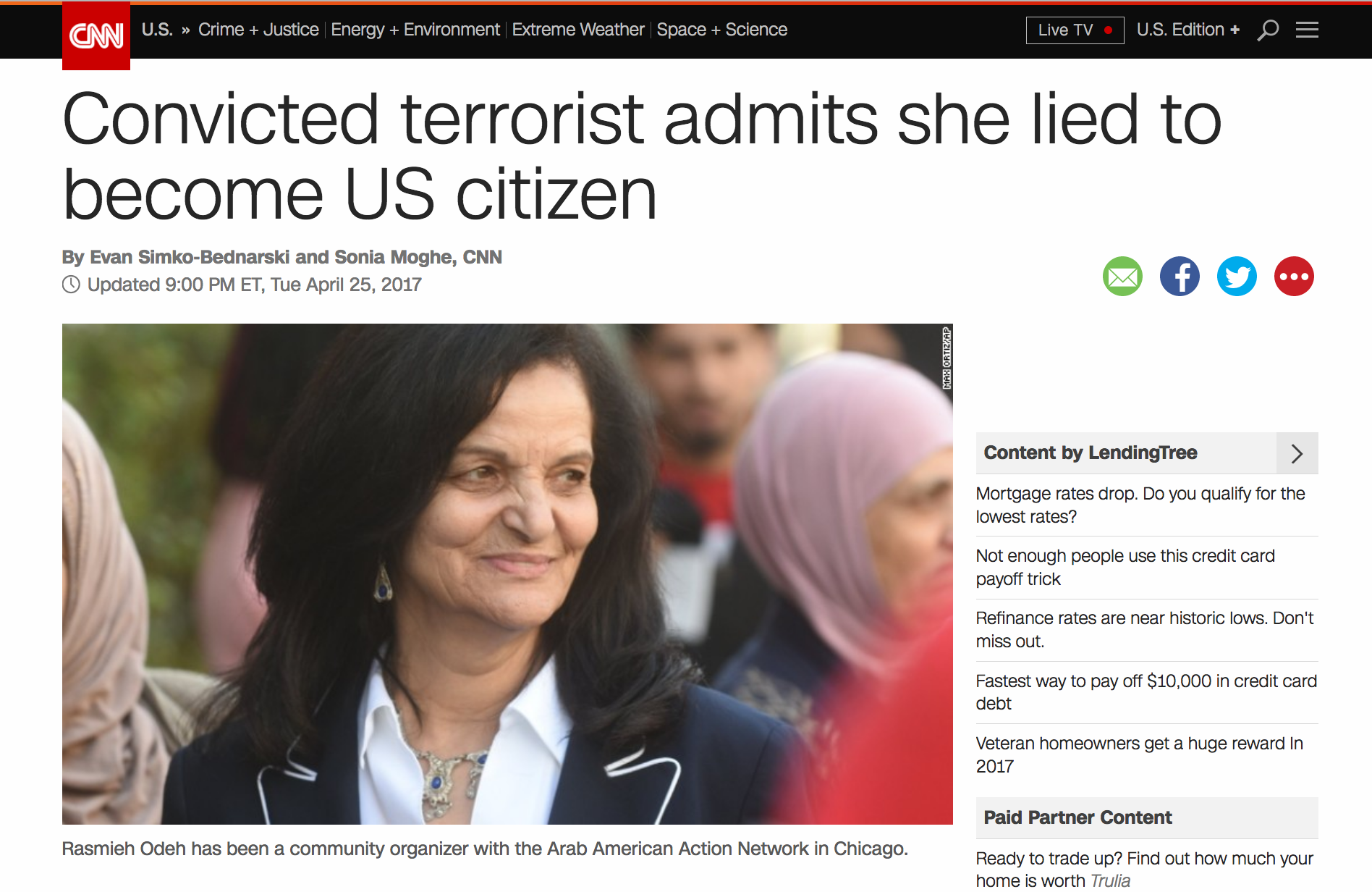 Screenshot from CNN.com