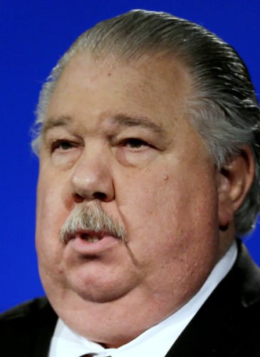 Sam Clovis speaks in Johnston, Iowa after quitting former Texas Gov. Rick Perry's struggling campaign. (AP/Charlie Neibergall)
