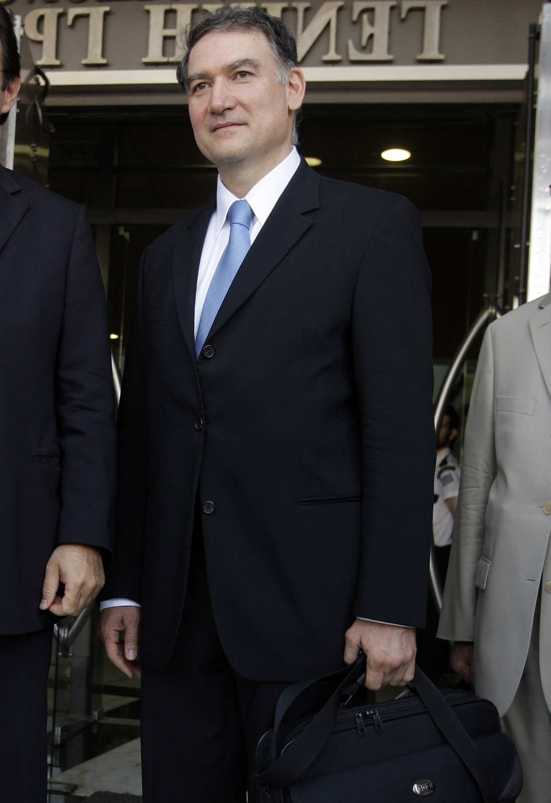 Andreas Georgiou, stands outside the headquarters of the Statistics agency, in Athens, Greece. (AP/Petros Giannakouris)