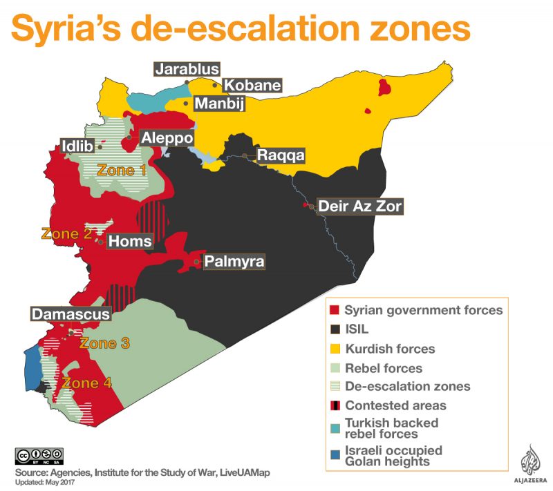 Syria's 'de-escalation zones' explained