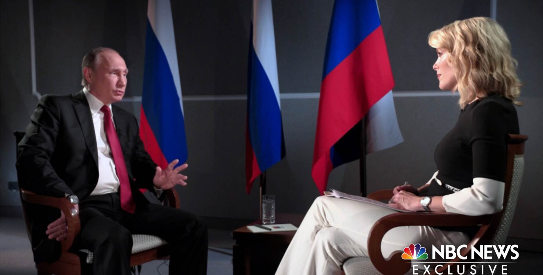 NBC’s Megyn Kelly interviews Russian President Vladimir Putin on June 2, 2017. (NBC Photo)