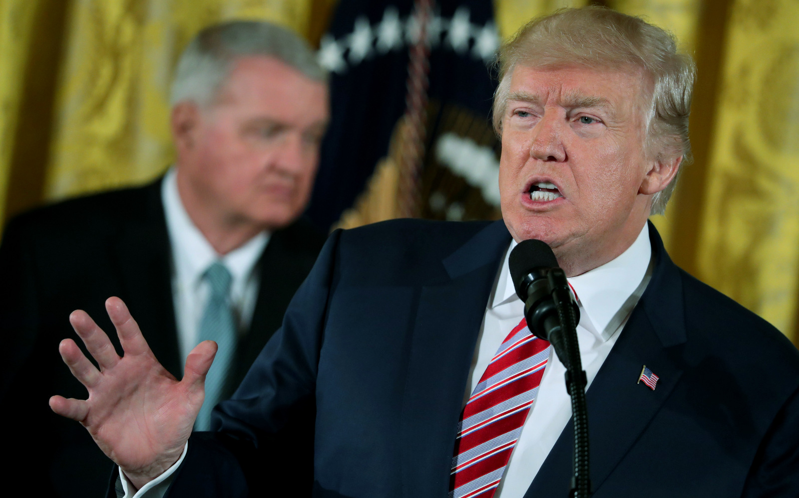 President Donald Trump speaks in the East Room at the White House, June 5, 2017, in Washington. (AP/Andrew Harnik)