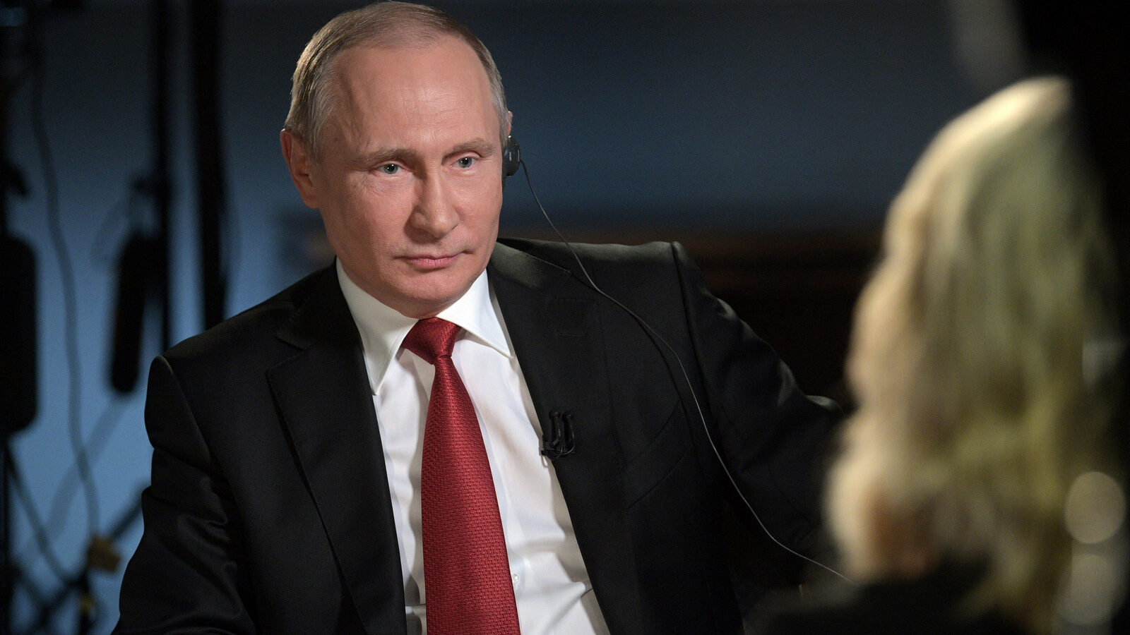 President Vladimir Putin in an interview with NBC's "Sunday Night with Megyn Kelly" in St. Petersburg, Russia . (Alexei Druzhinin/Sputnik)