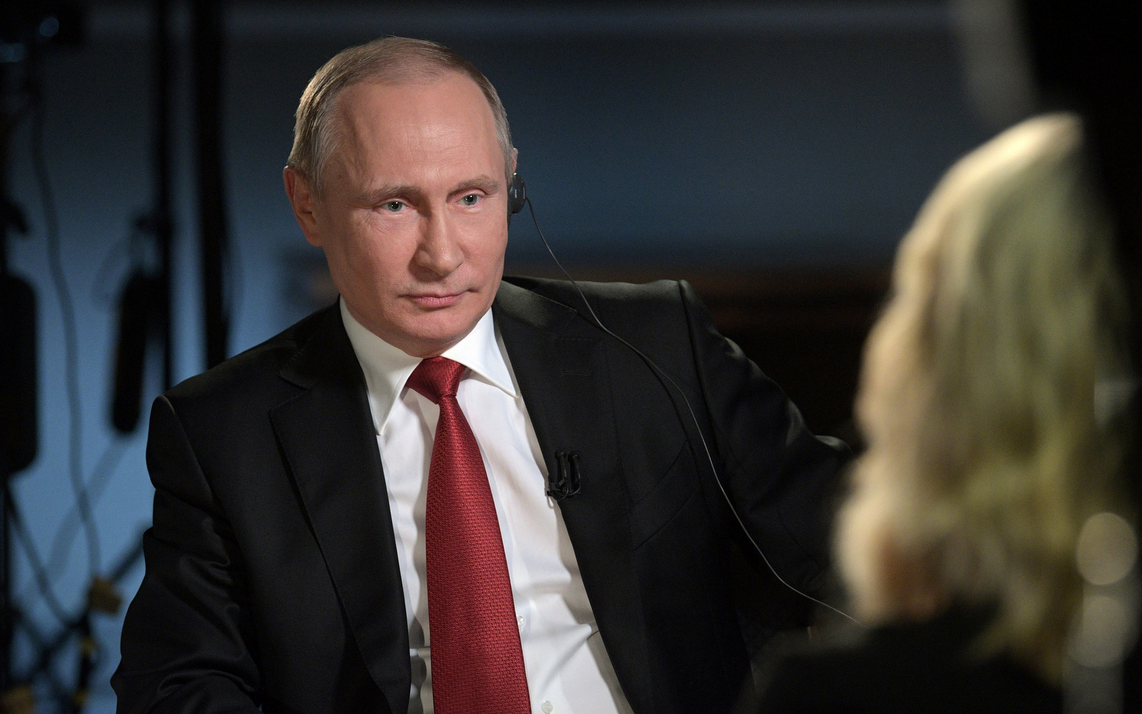 President Vladimir Putin in an interview with NBC's "Sunday Night with Megyn Kelly" in St. Petersburg, Russia . (Alexei Druzhinin/Sputnik)
