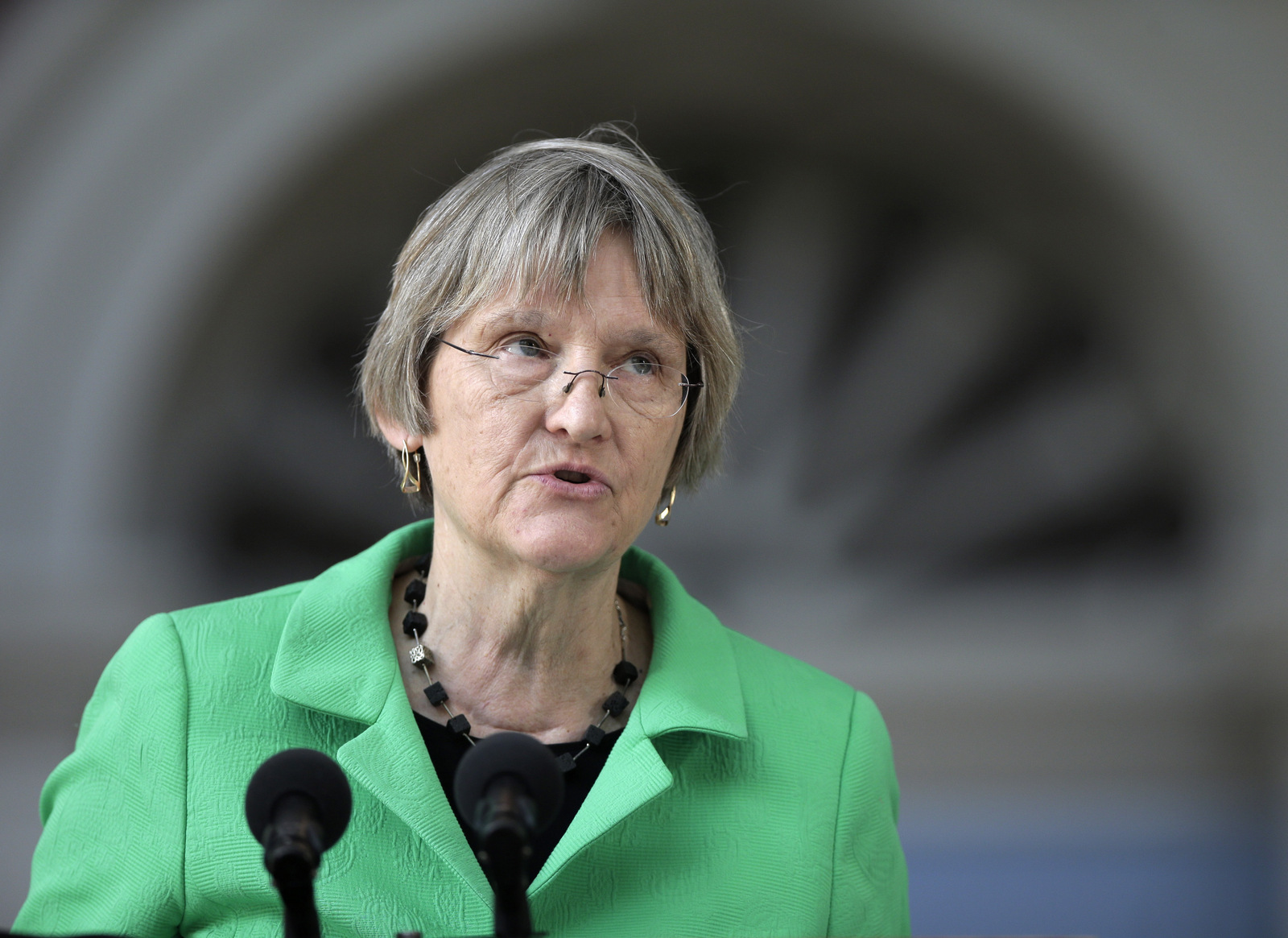 Harvard President Drew Gilpin Faust speaks during commencement exercises, May 26, 2016, in Cambridge, Mass. (AP/Steven Senne)