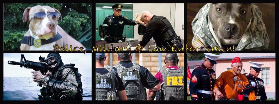 The banner for the Facebook page of Police, Military & Law Enforcement.
