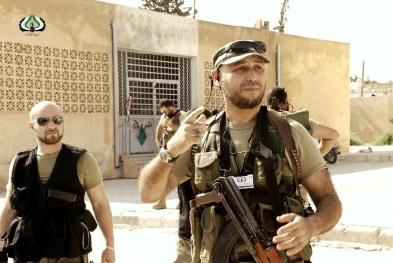 Mahdi al-Harati, former commander of the Tripoli Brigade during the Libyan Civil War, is seen here fighting in Syria as commander of Liwaa Al-Umma, a designated terrorist group fighting the Syrian government.