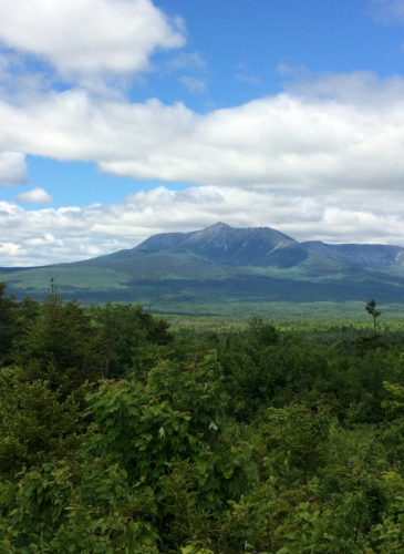 Mount Katahdin, the highest peak in Maine, is visible from some locations within the Katahdin Woods and Waters National Monument. The Katahdin monument is one of the 27 under threat by Trump's executive order. (AP/Patrick Whittle)
