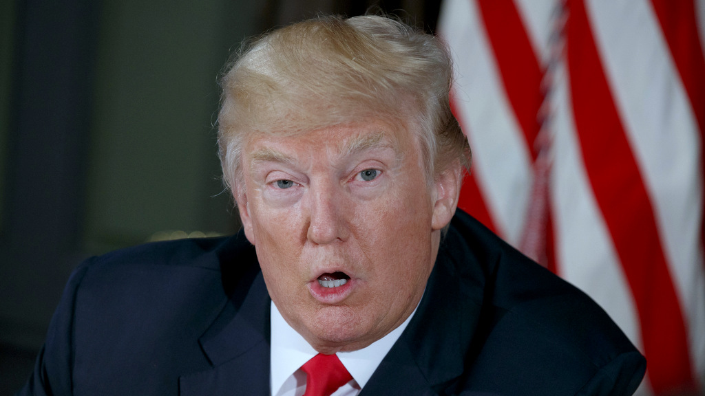 President Donald Trump speaks during a briefing at Trump National Golf Club in Bedminster, N.J. Donald Trump’s threat to unleash “fire and fury” on North Korea fits the North’s claim that it is a victim of American aggression. (AP/Evan Vucci)