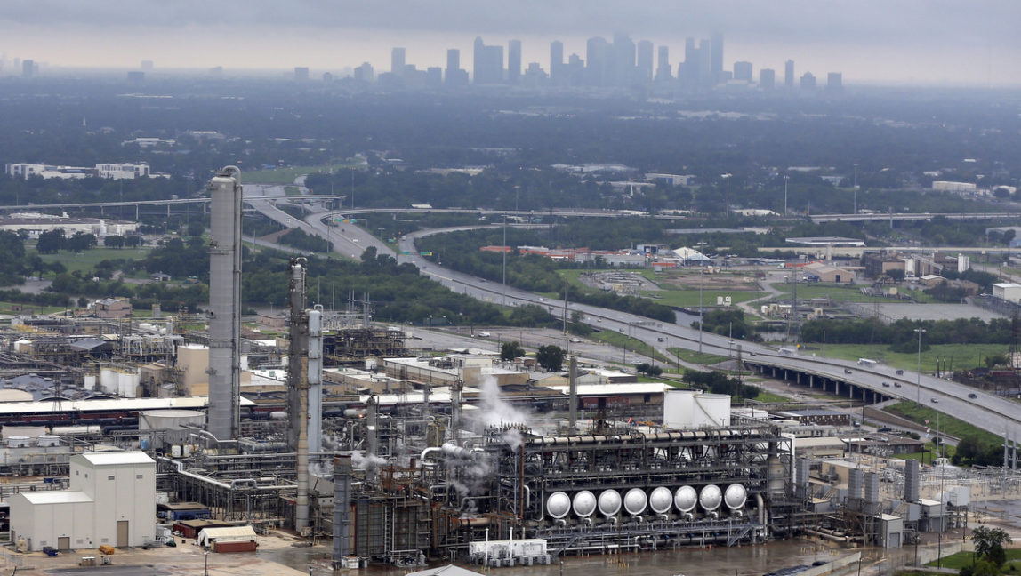 The Flint Hills Resources oil refinery near downtown Houston on, Aug. 29, 2017. (AP/David J. Phillip)