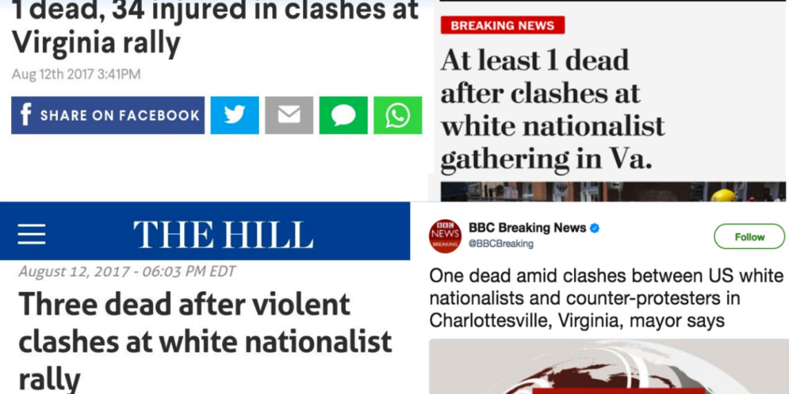 For Media, Driving Into A Crowd of Protesters Is a ‘Clash’