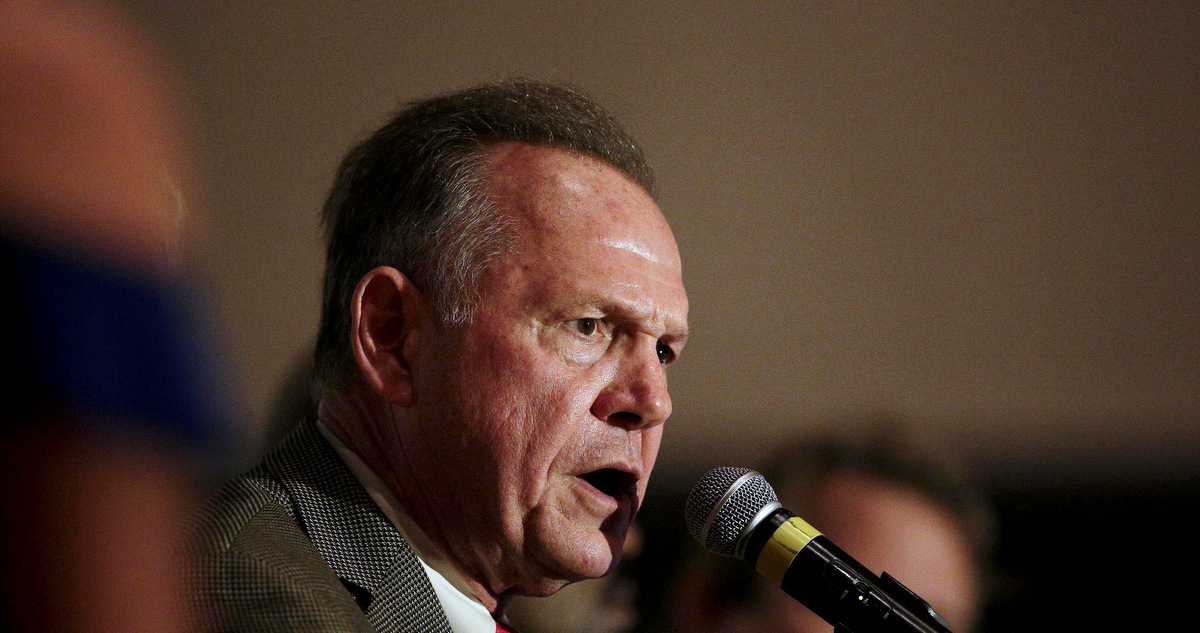 Former Alabama Chief Justice and U.S. Senate candidate Roy Moore during speaks during his election party, Tuesday, Sept. 26, 2017, in Montgomery, Ala. (AP/Brynn Anderson)