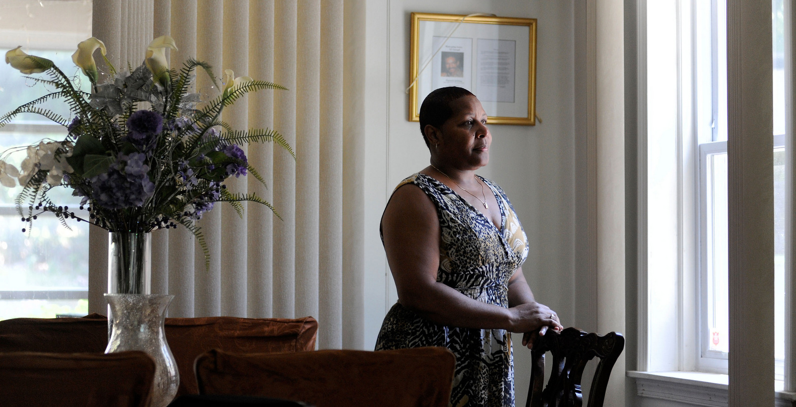 Deborah Goldring stands inside her Baltimore home. From growing up black in the segregated 1960s, Goldring pulled herself out of poverty and earned a middle-class life - until the Great Recession. First, her husband fell ill, and they drained savings to pay for nursing homes before he died. Then Goldring lost her executive assistant job of 17 years. Then came a letter from the bank, intending to foreclose on her home of almost three decades. For Goldring and many others in the black community, where unemployment is still rising, job loss has knocked them out of the middle class and back into poverty. Some even see a historic reversal of hard-won economic gains that took black people decades to achieve. (AP Photo/Steve Ruark)