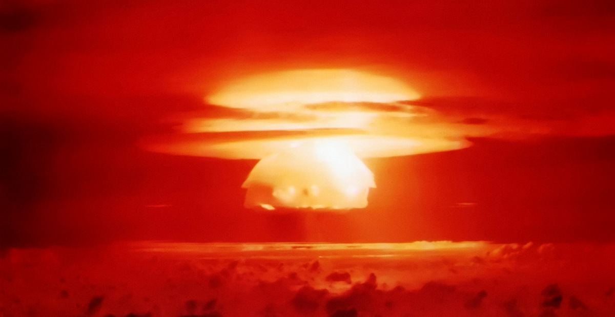A mushroom cloud from the Operation Castle Bravo, a 15-megaton experimental thermonuclear device, detonated in the Bikini Atoll, Marshall Islands. (Photograph: US Air Force/Public Domain)