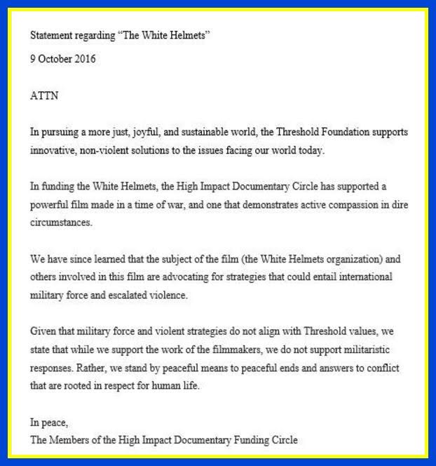 Full statement from the Threshold Foundation. (Screenshot)