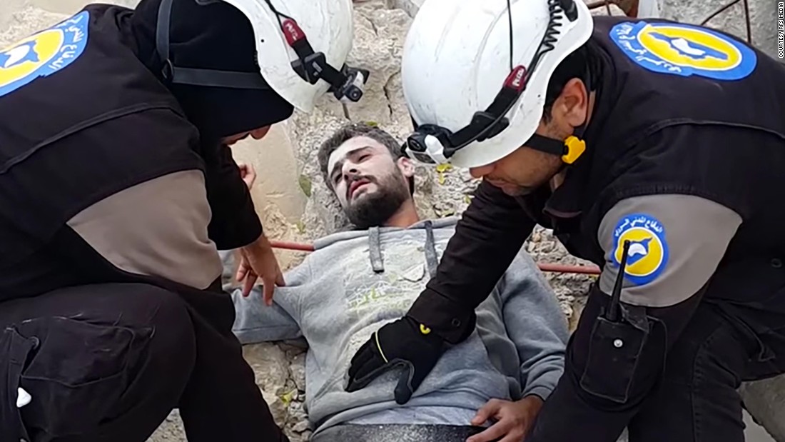 Screenshot from White Helmets “Mannequin Challenge” video.