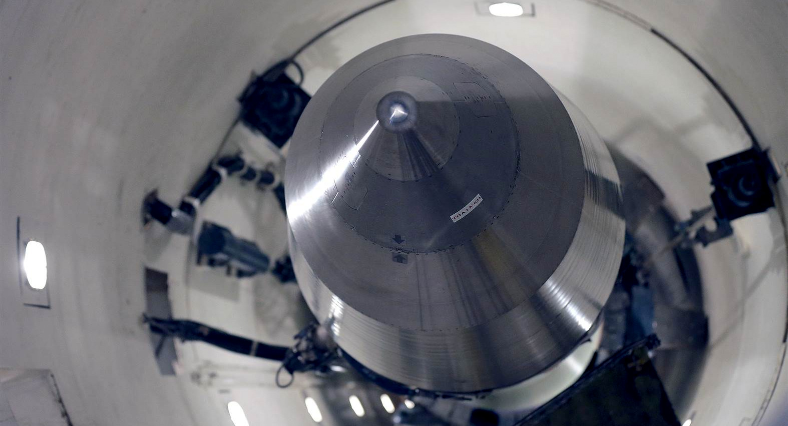In this file photo taken June 25, 2014, an inert Minuteman 3 missile is seen in a training launch tube at Minot Air Force Base, N.D. (Charlie Riedel/AP)