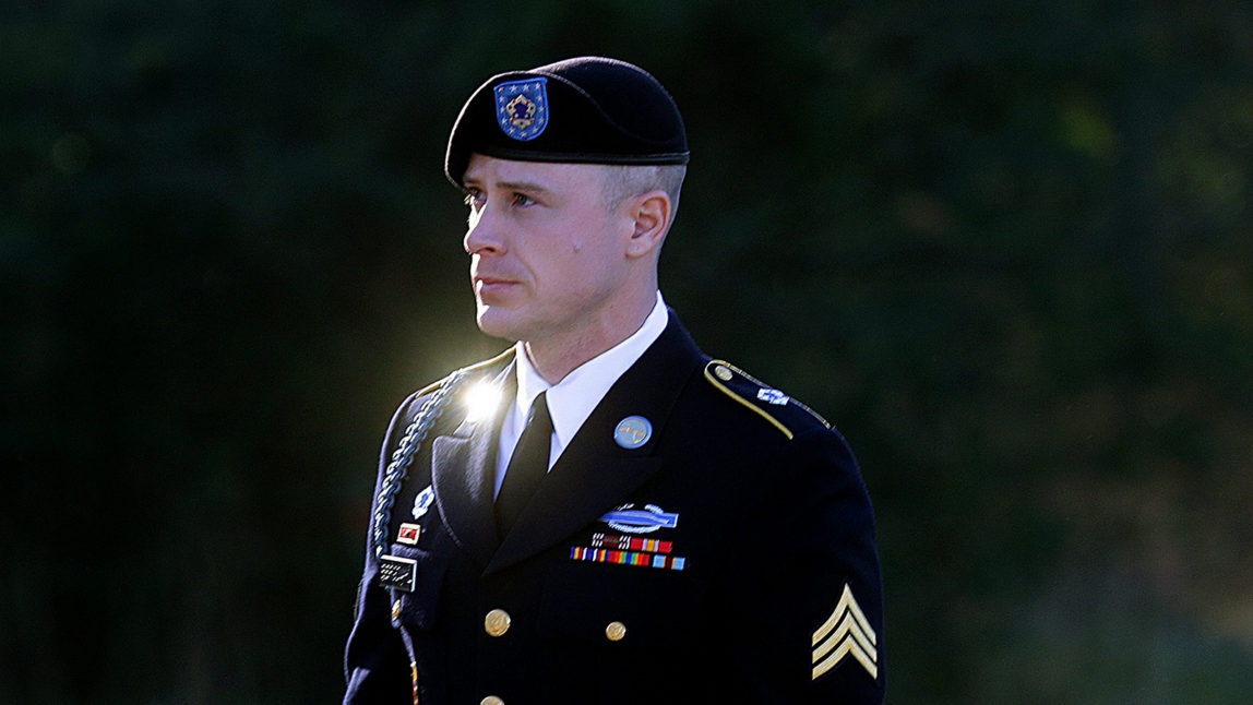 Army Sgt. Bowe Bergdahl arrives for a pretrial hearing at Fort Bragg, N.C. Jan. 12, 2016. (AP/Ted Richardson)