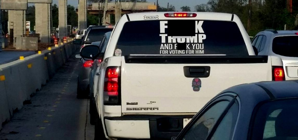 Texas Sheriff Receives Backlash After Threatening Charges Over ‘Fuck Trump’ Sticker